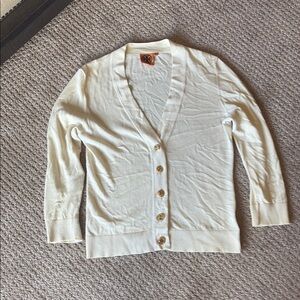 Women's Tory Burch Cream Cardigan Sweater